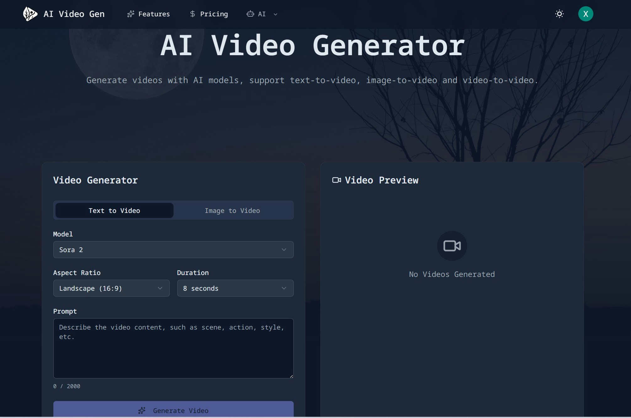 AI UGC Video Generator - Screenshot 2 showing product features and functionality