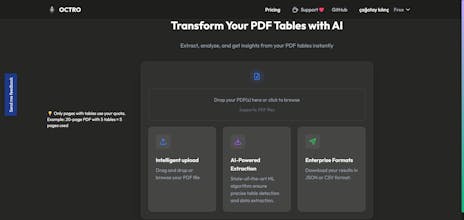 Octro - PDF Table Extraction gallery image