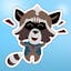 Hero Raccoon Stickers