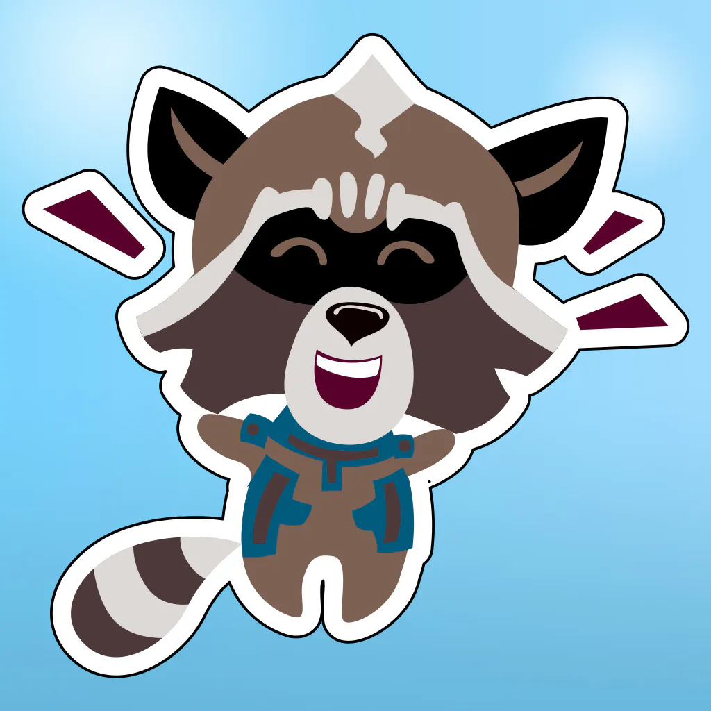 Hero Raccoon Stickers