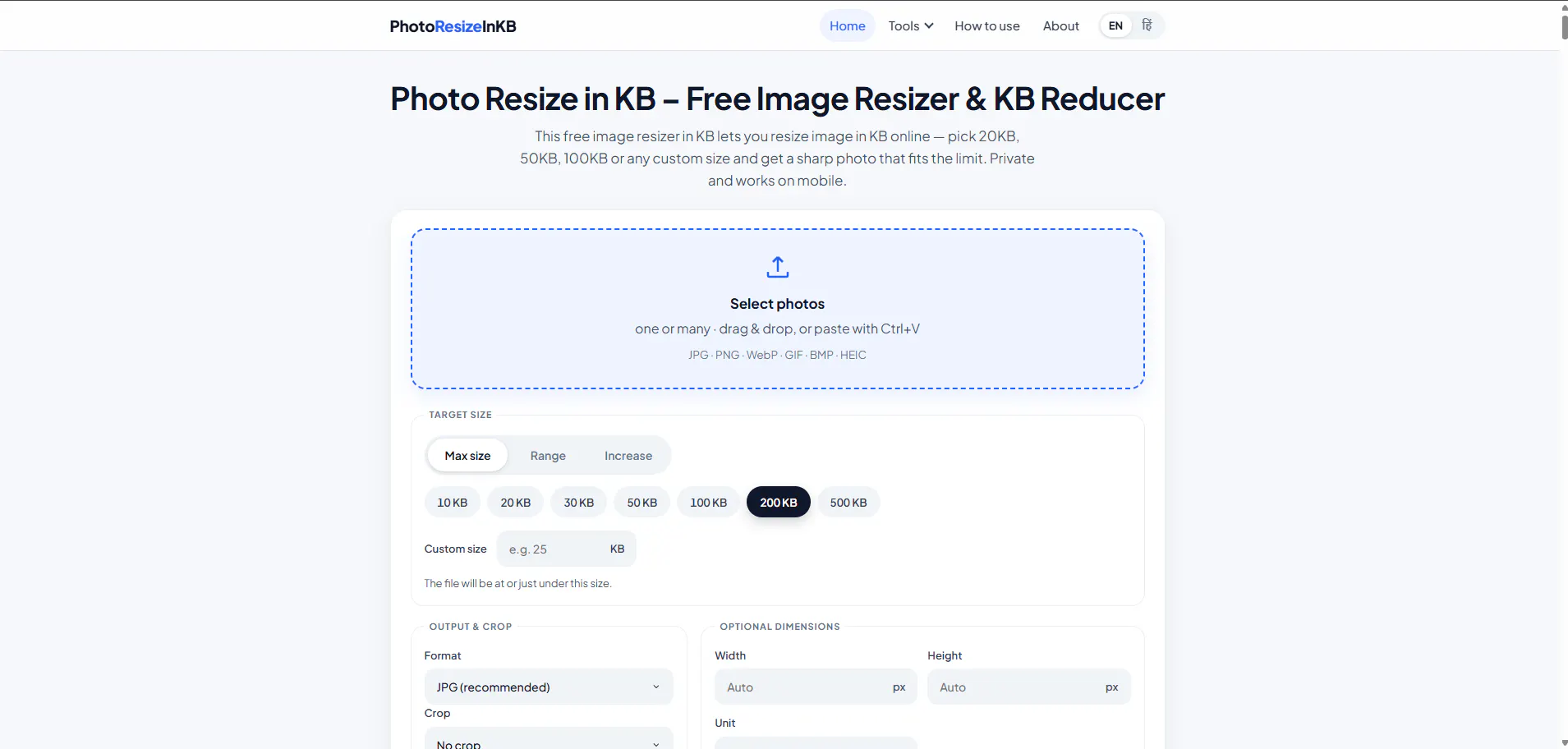 Photo Resize in KB gallery image