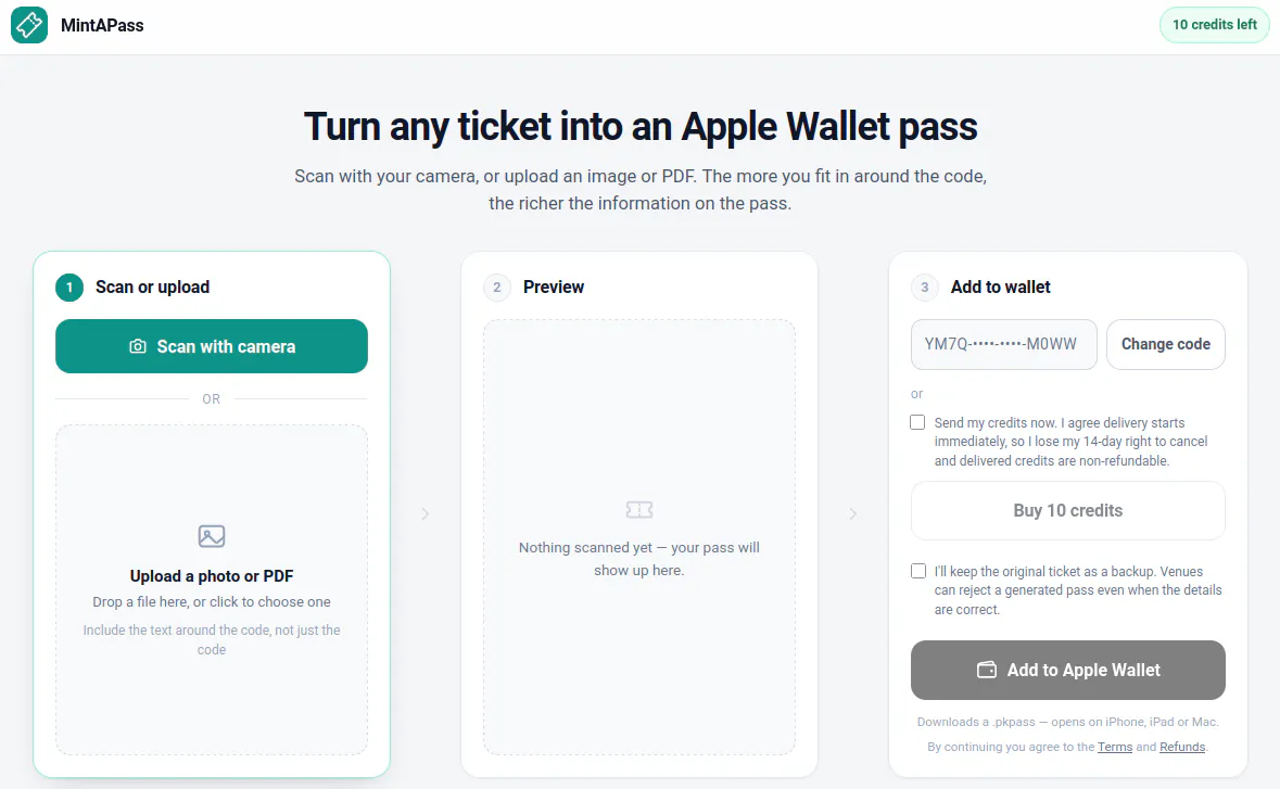 MintAPass — Apple Wallet passes gallery image
