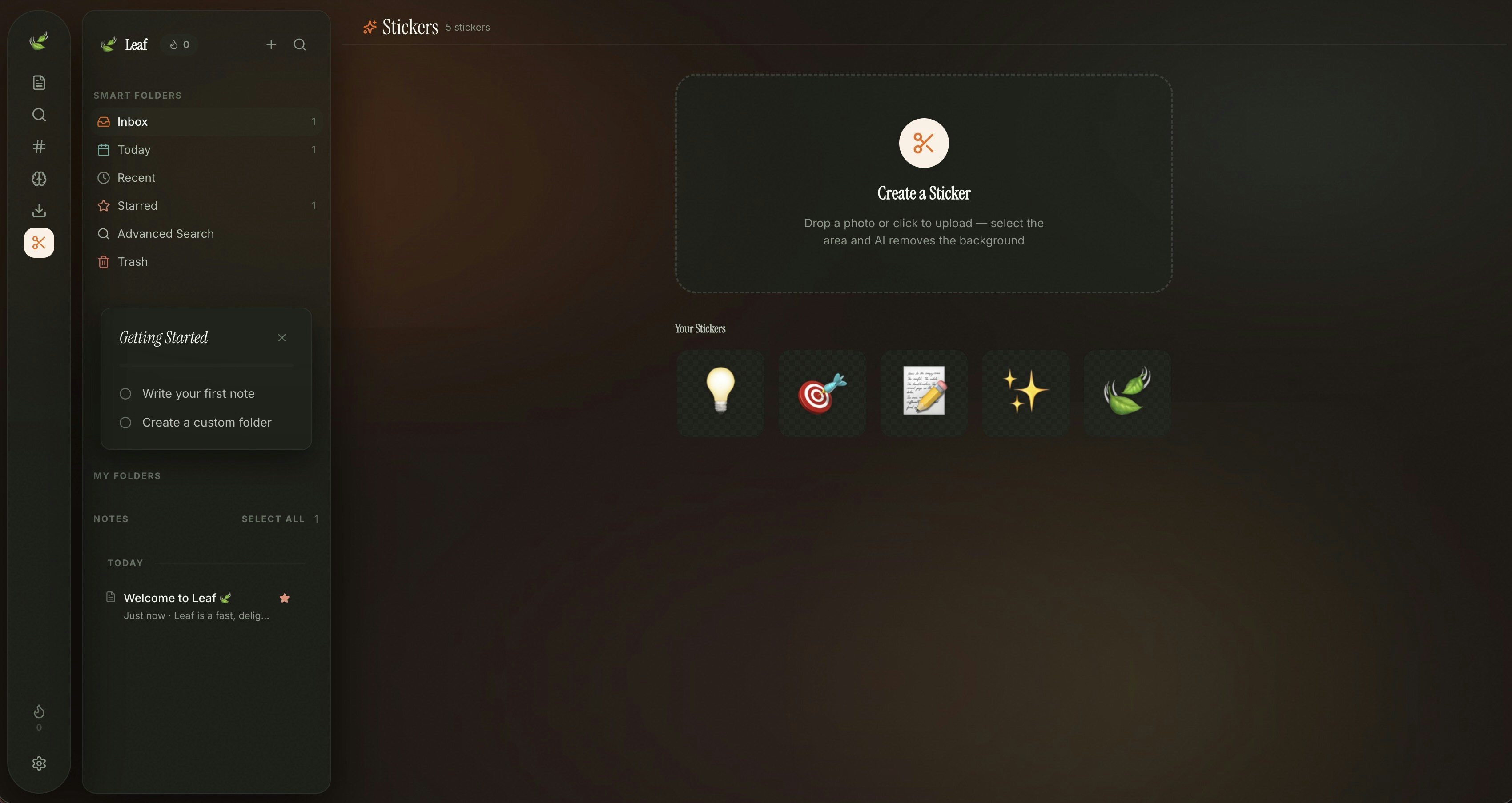 Leaf - Screenshot 2 showing product features and functionality