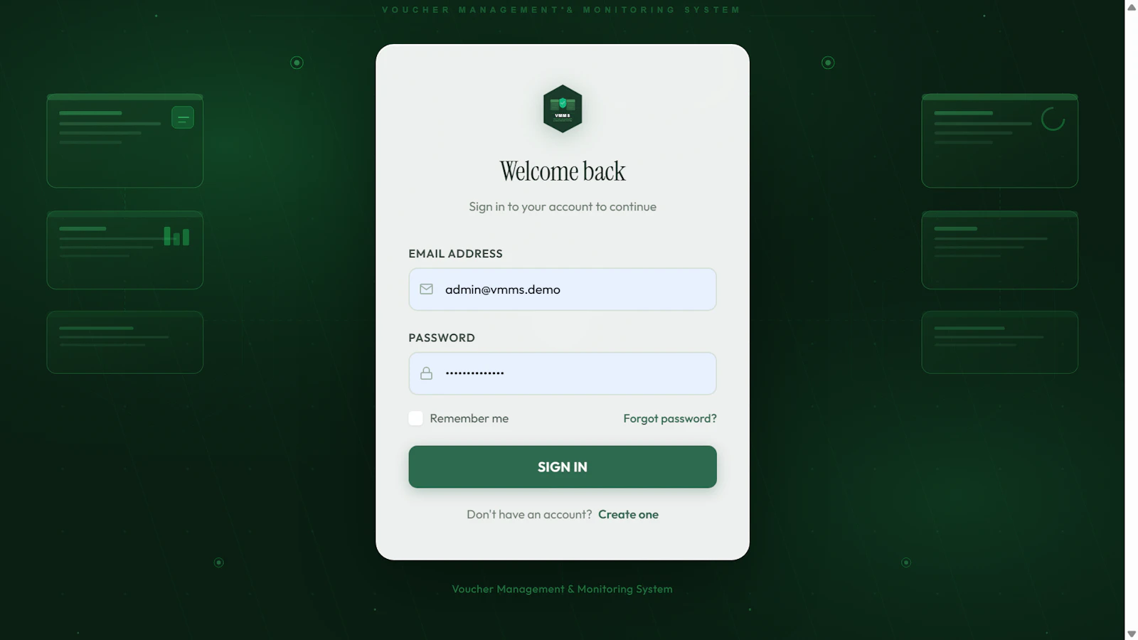 VMMS screenshot 1