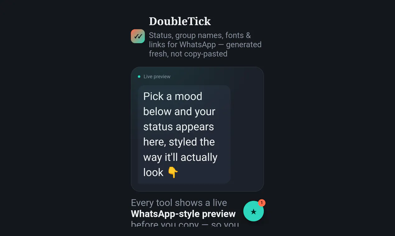 DoubleTick, Status,names,🖇️ forWhatsapp gallery image