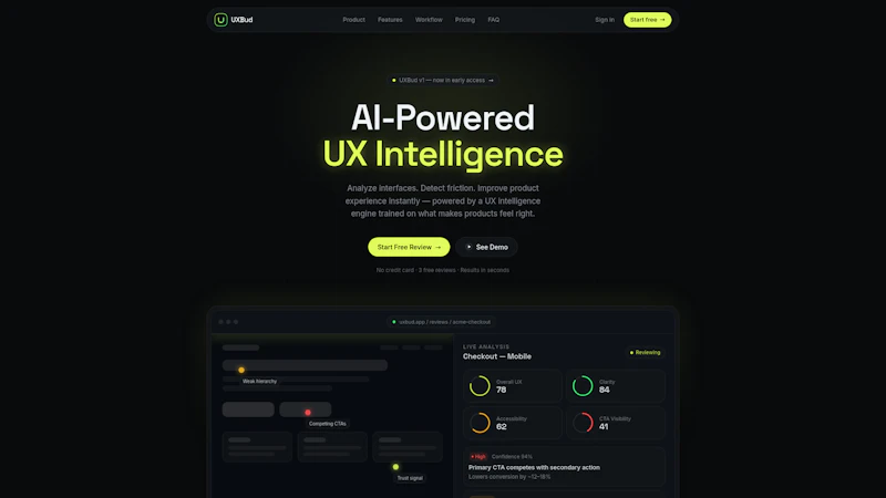 UXBud screenshot 1