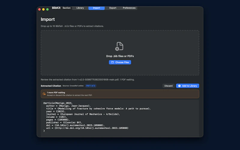BibKit screenshot 2