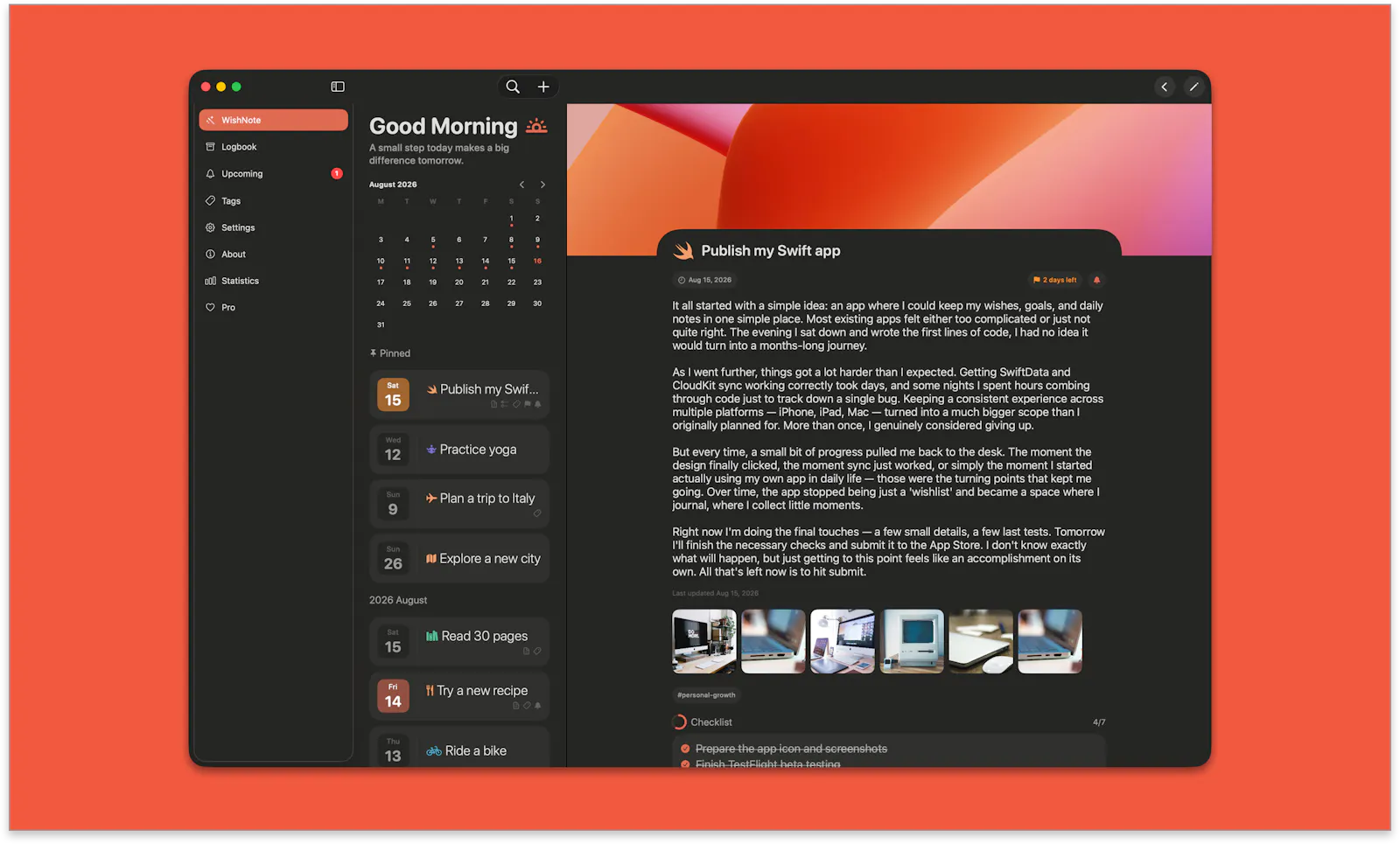 WishNote screenshot 2