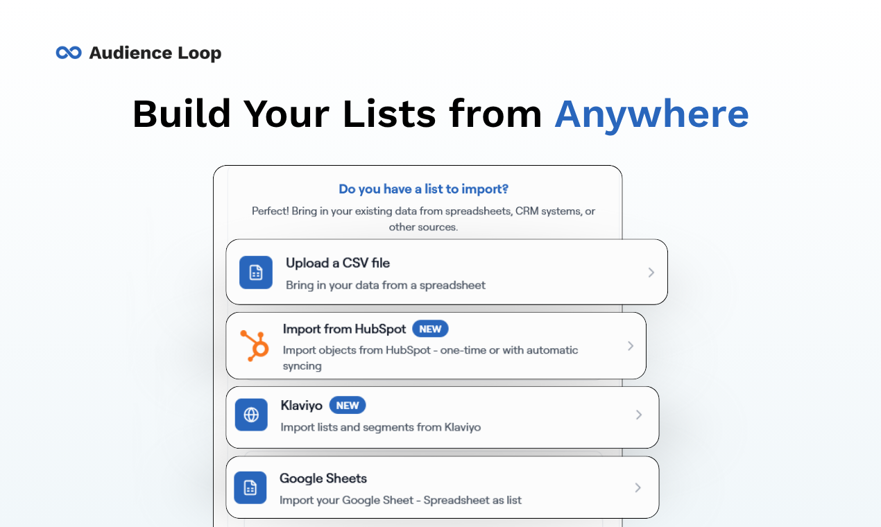 Audience Loop - Main product screenshot demonstrating key features and user interface