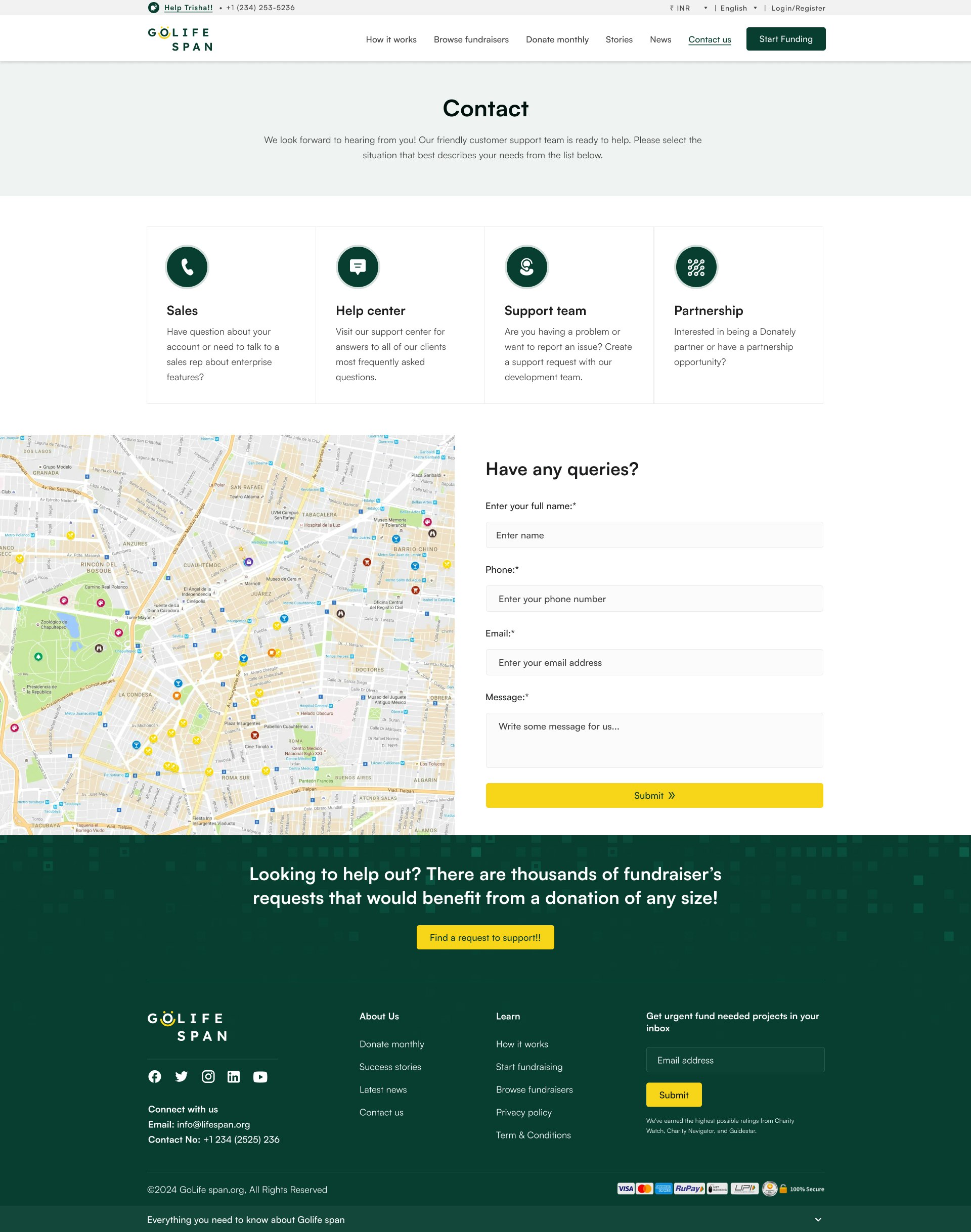 Golife Fundraising Website Template HTML gallery image