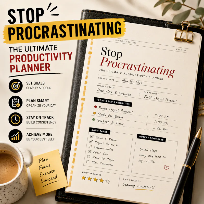 Stop Procrastinating | Notion Planner screenshot 2