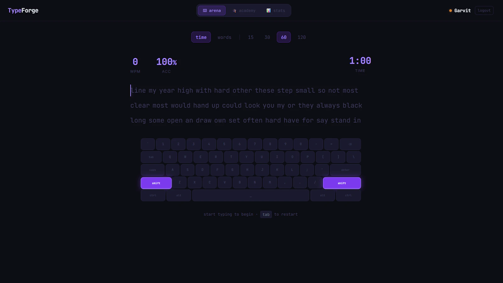TypeForge screenshot 2