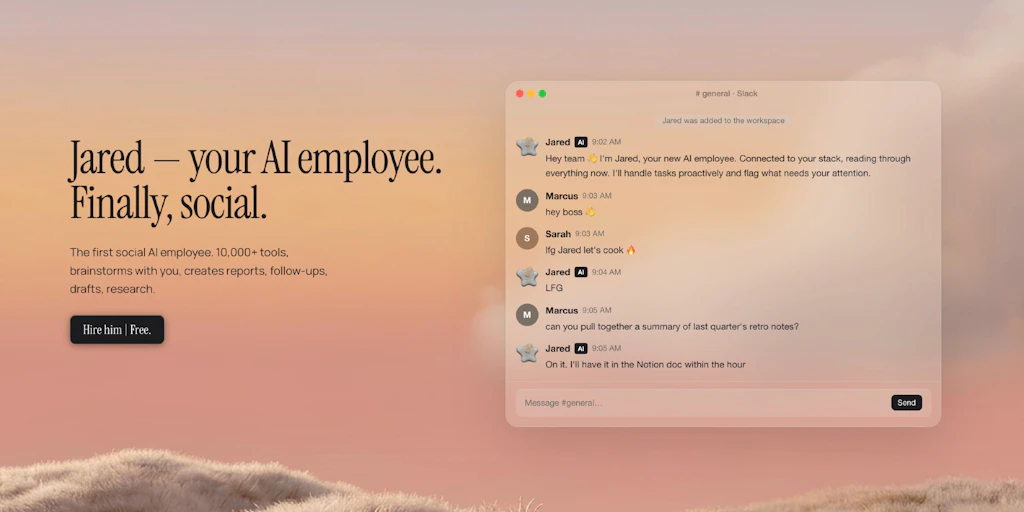 jared.so: AI that monitors convos & proactively jumps in when needed | Product Hunt