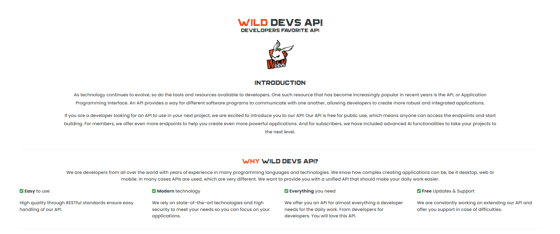 Wild Devs API - Geliştiricinin En Sevdiği API medya 2