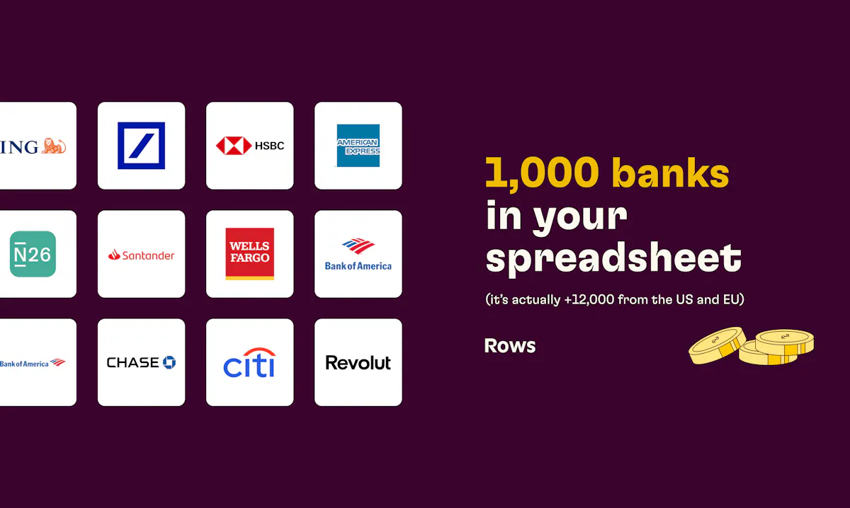 Bank integrations by Rows