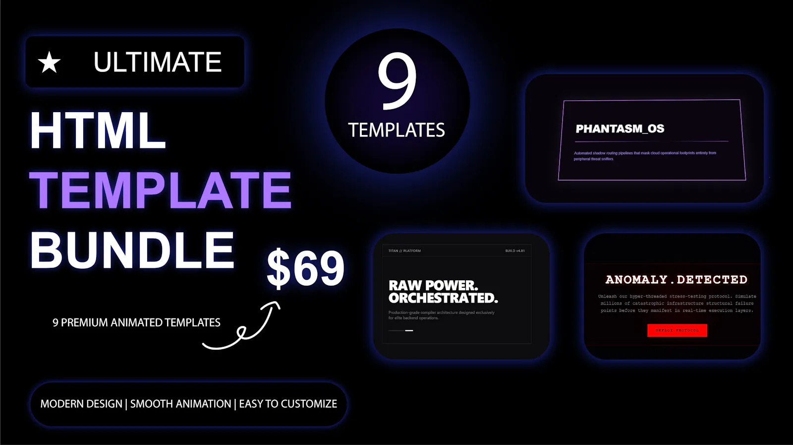 Ultimate Animated HTML Template Bundle screenshot 1