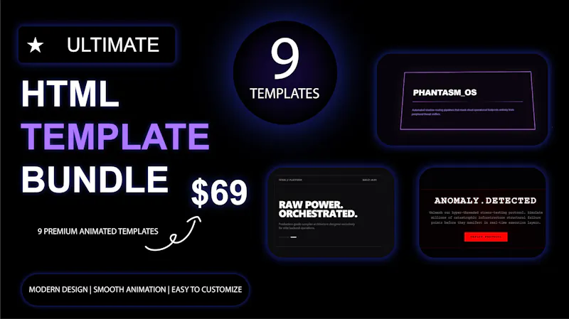 Ultimate Animated HTML Template Bundle screenshot 1