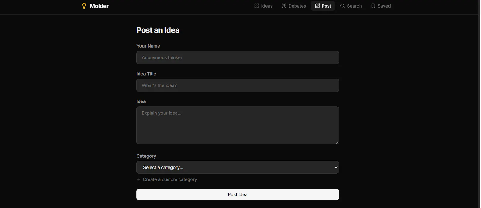 Molder — Ideas worth debating screenshot 3