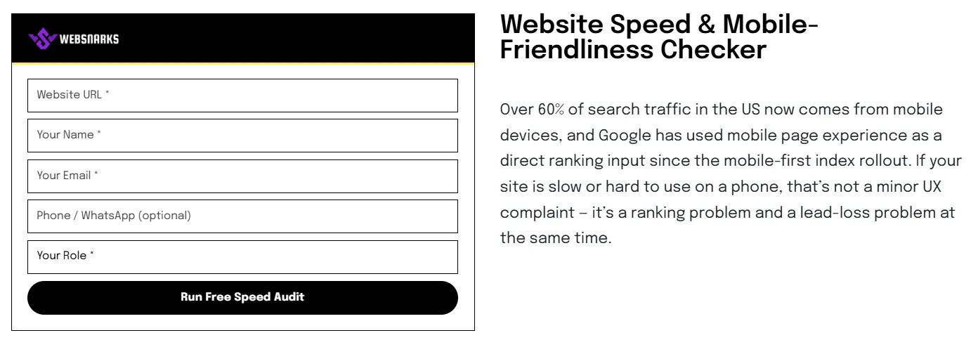 WebSnarks Speed & Mobile Checker gallery image
