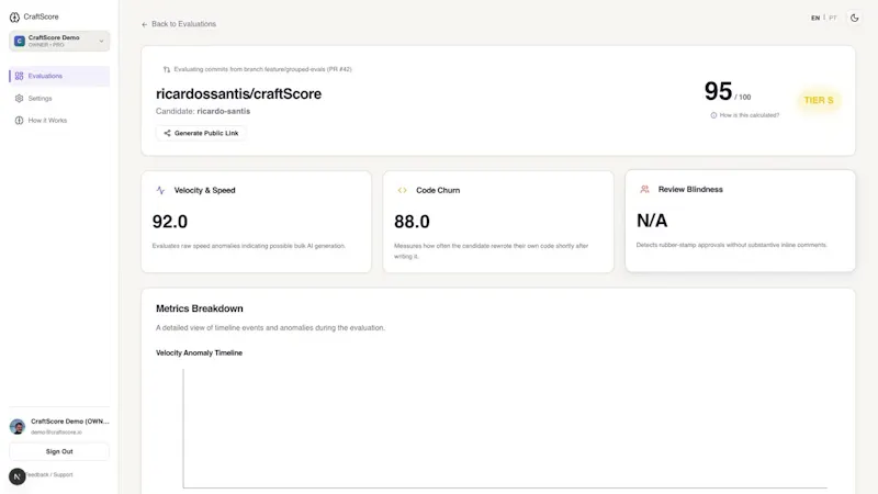 CraftScore screenshot 1 (video preview)