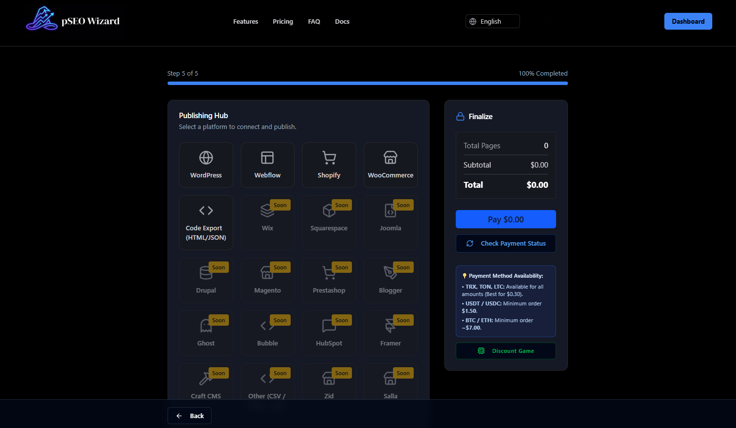 pSEO Wizard - Screenshot 5 showing product features and functionality