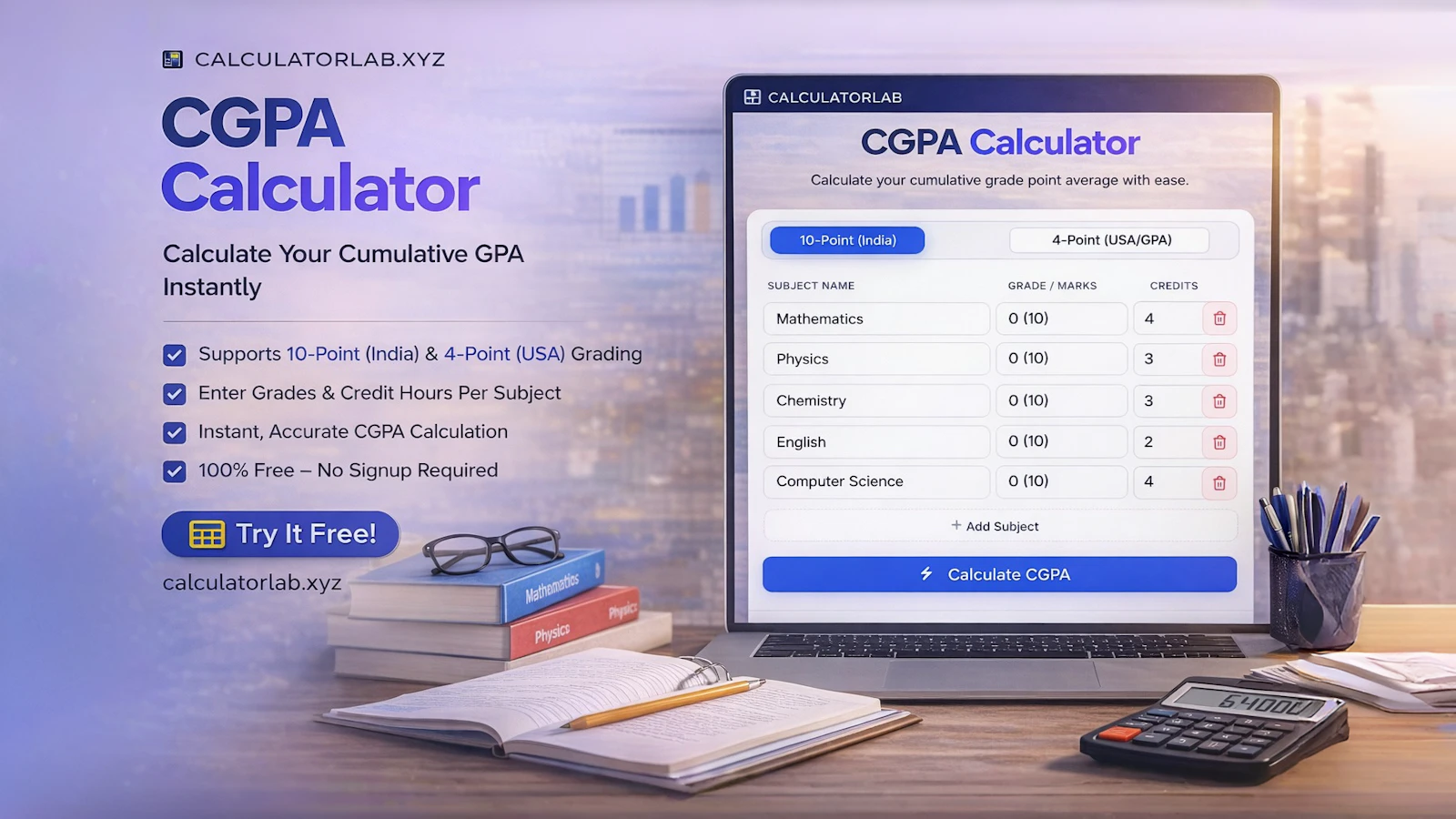 Grade to CGPA Calculator screenshot 1