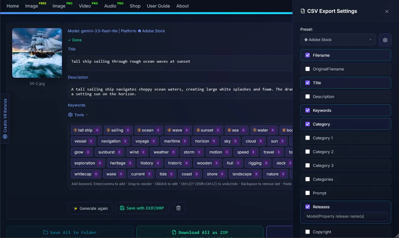 VisBreeze — AI Metadata Generator gallery image
