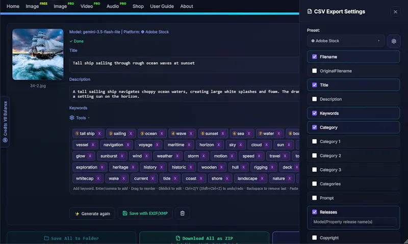 VisBreeze — AI Metadata Generator screenshot 6