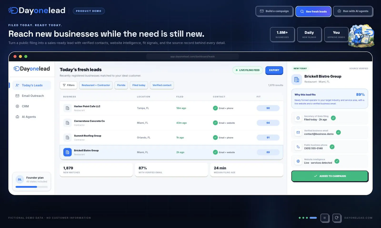 DayOneLead screenshot 2