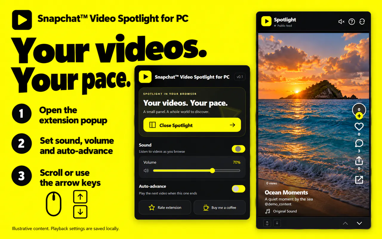 Snapchat™ Video Spotlight for PC gallery image