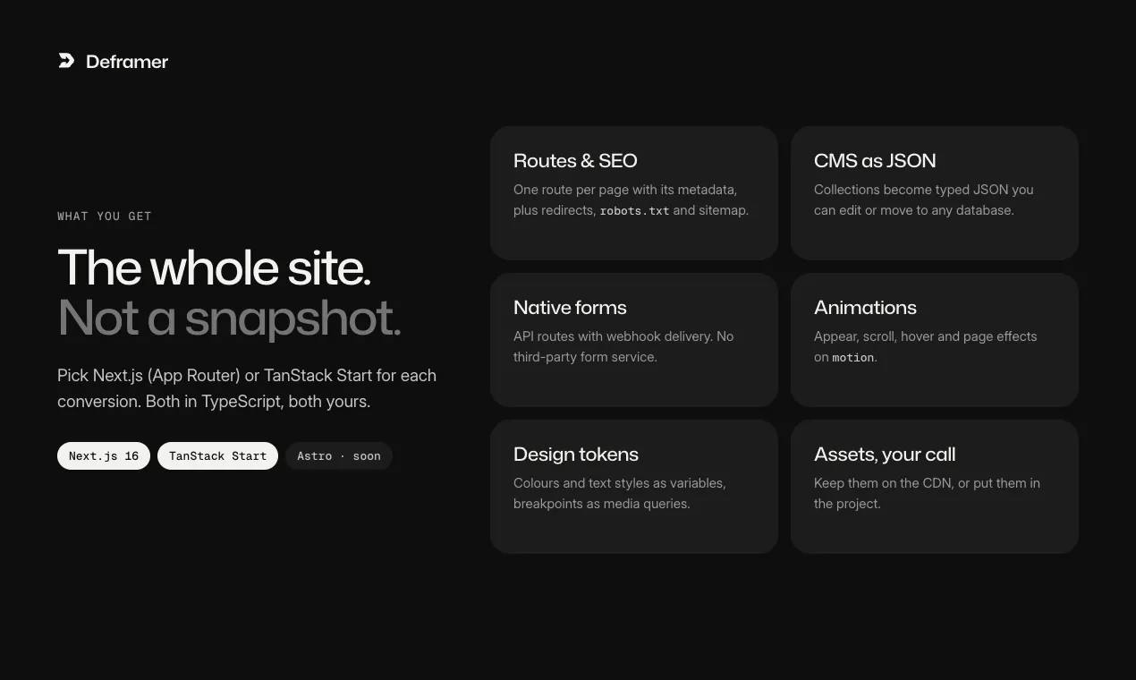 Deframer: Framer to Code Converter gallery image