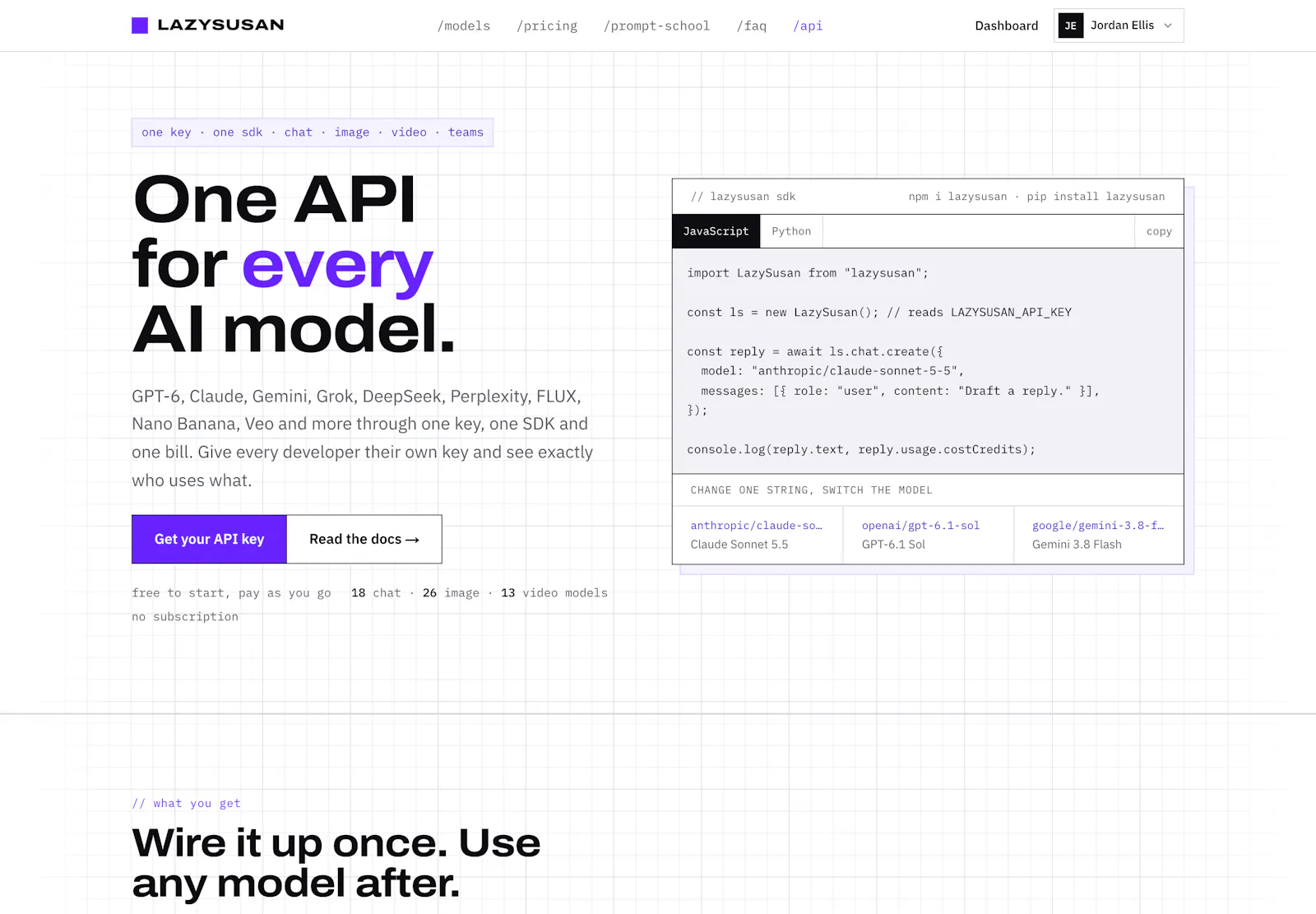 LazySusan: AI API Management for Teams screenshot 1