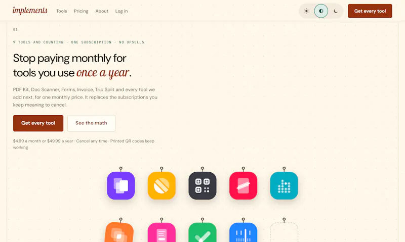 implements screenshot 7