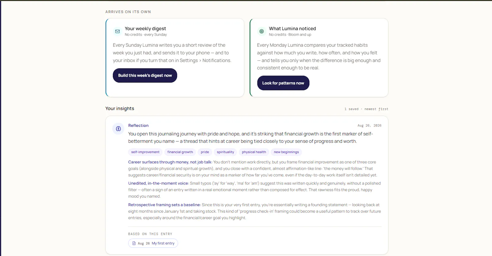 Lumina Journal AI screenshot 3