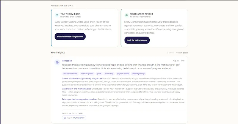 Lumina Journal AI screenshot 3
