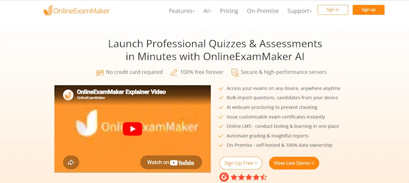 OnlineExamMaker screenshot 1