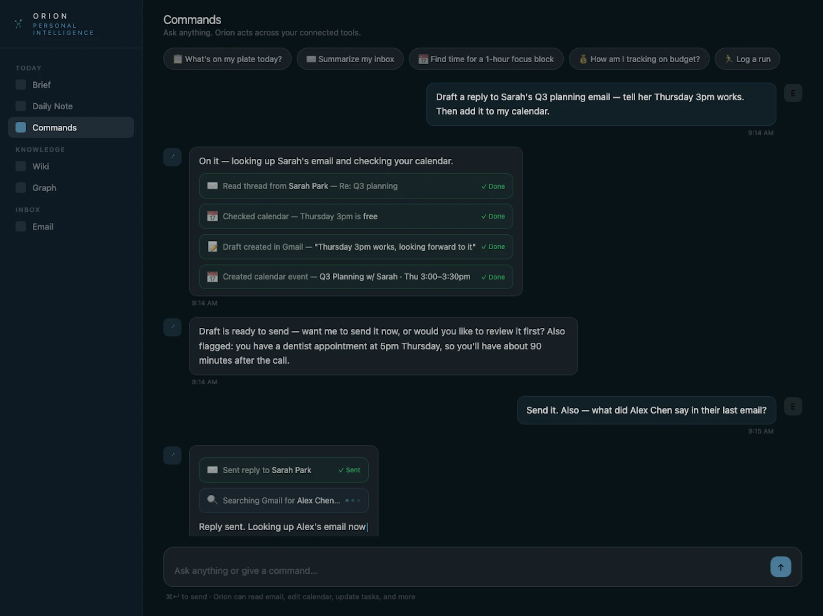 Orion screenshot 2