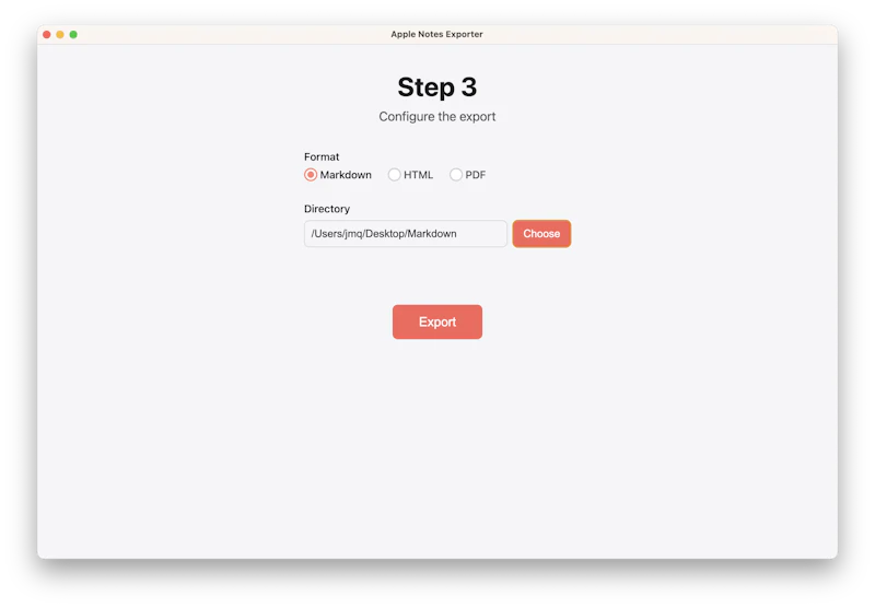 Free Apple Notes Exporter screenshot 3