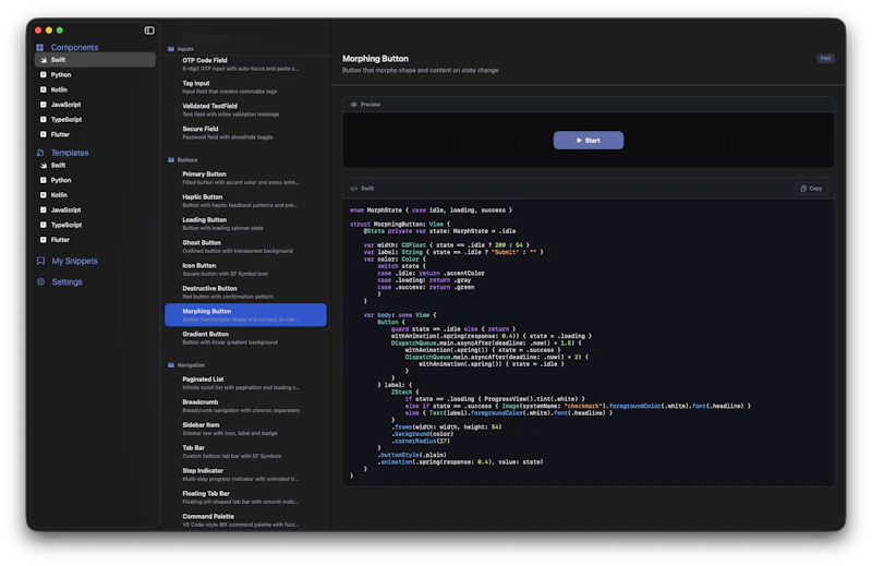 Snippio - Dev Components screenshot 4