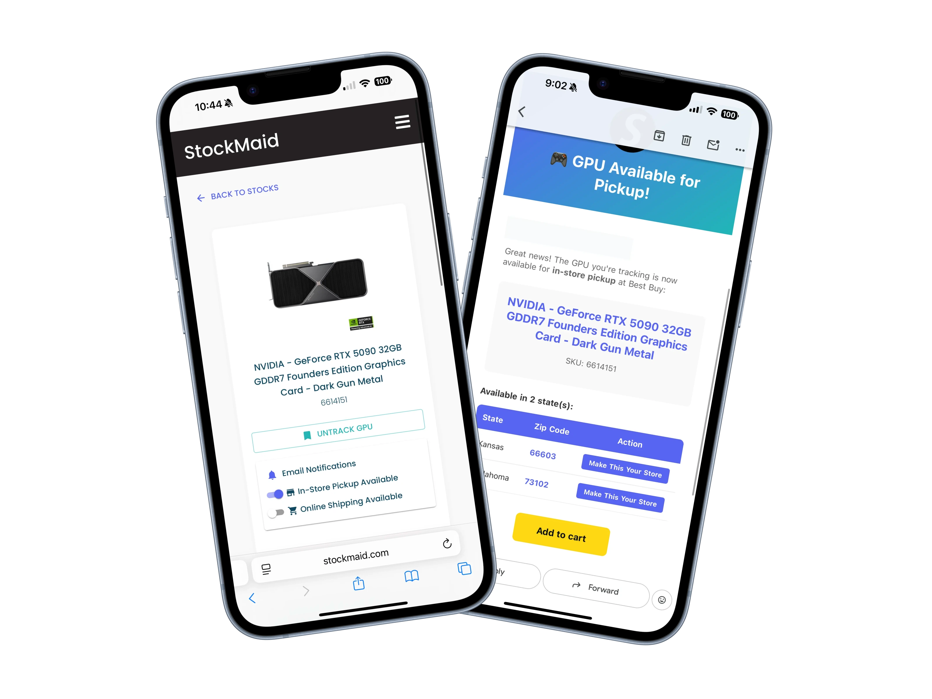 StockMaid - Main product screenshot demonstrating key features and user interface