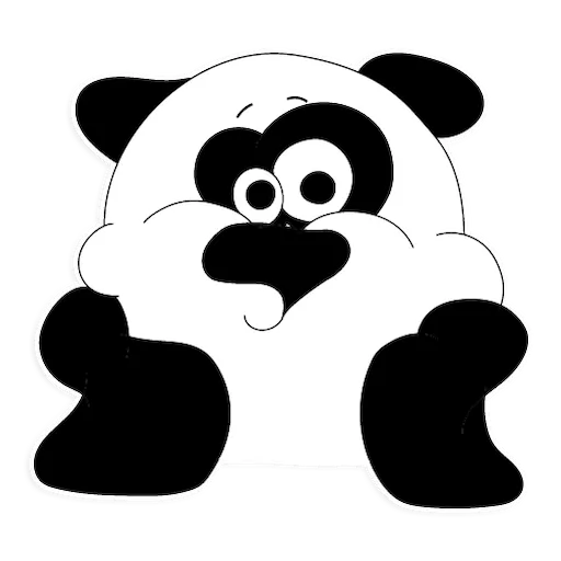 Panda bear stickers