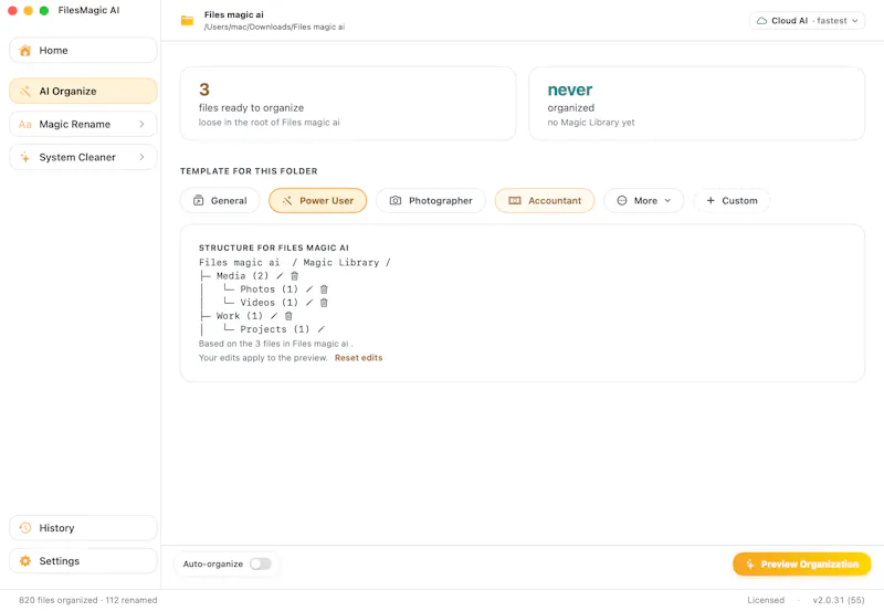 Files Magic AI File Rename & Organizer screenshot 2