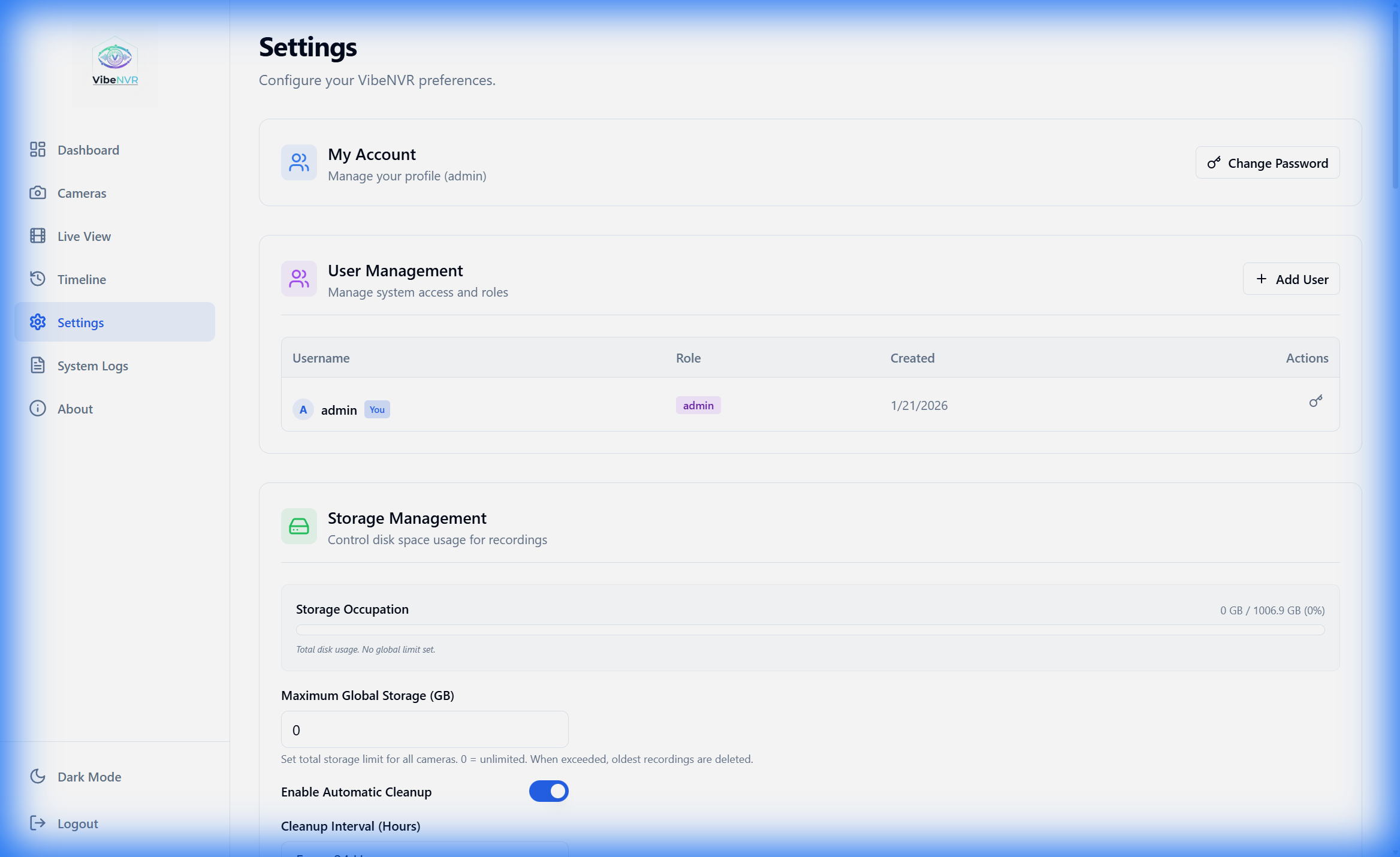VibeNVR gallery image