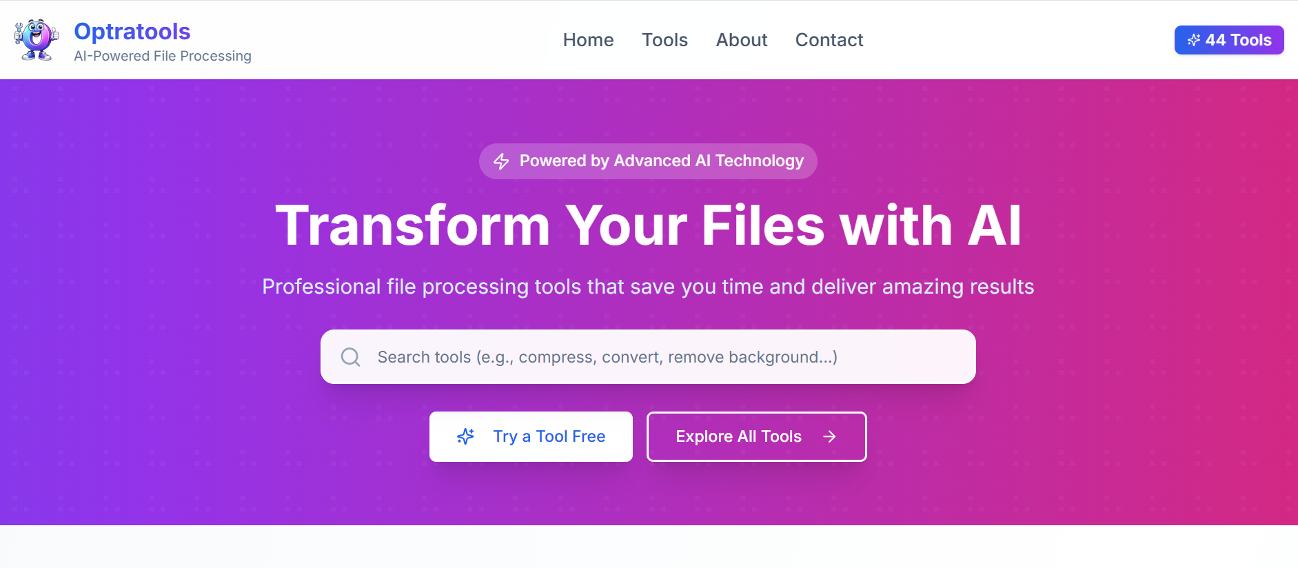 Optratools - Main product screenshot demonstrating key features and user interface