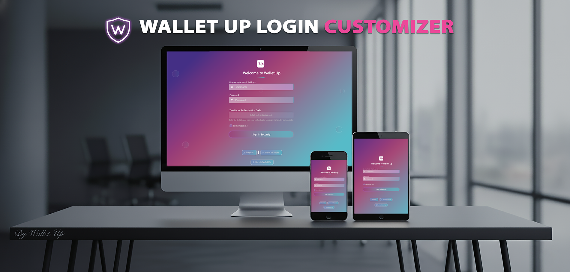 WalletUp Login Customizer gallery image