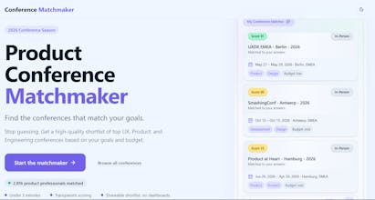 Product Conference Matcher gallery image