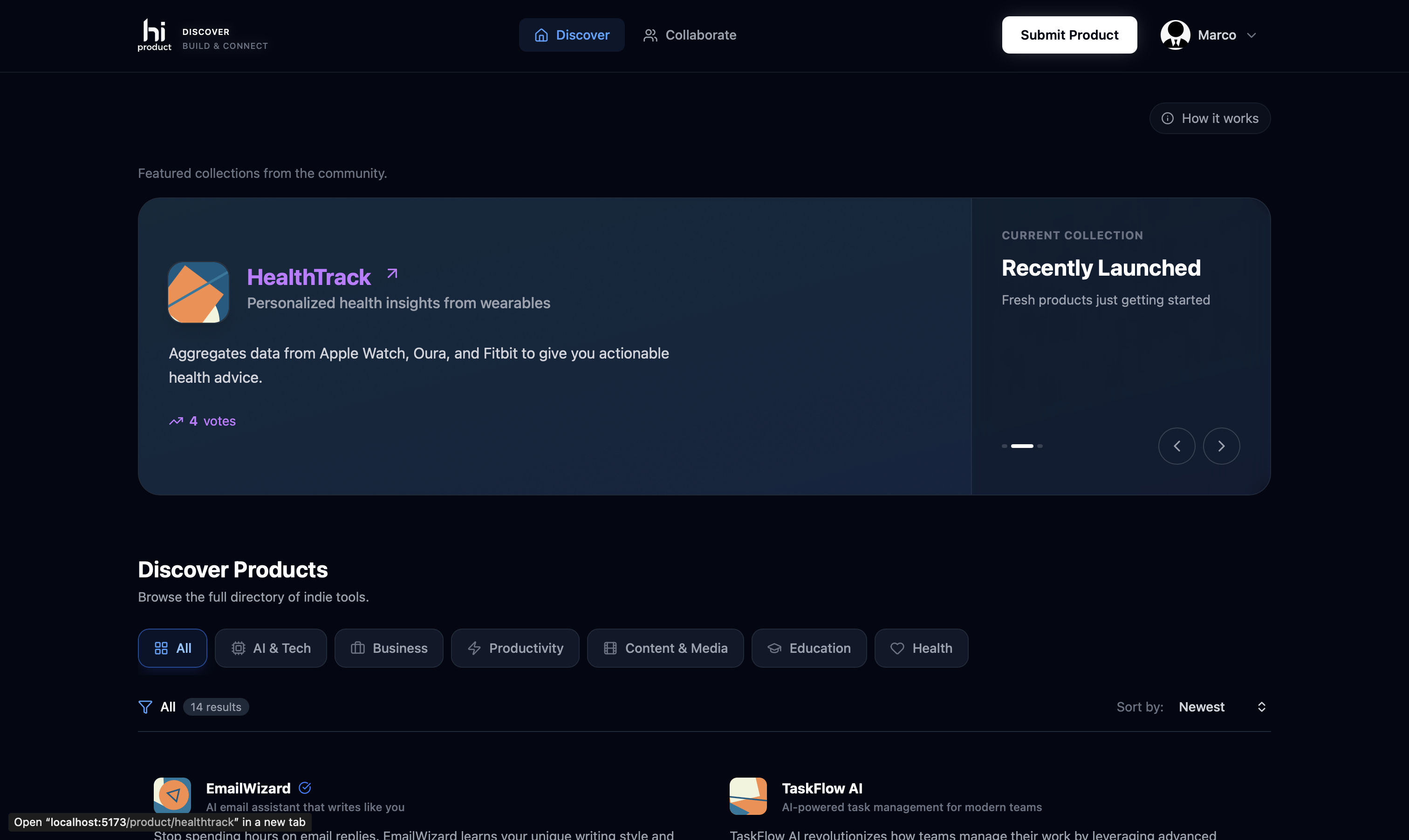 HiProduct - Main product screenshot demonstrating key features and user interface