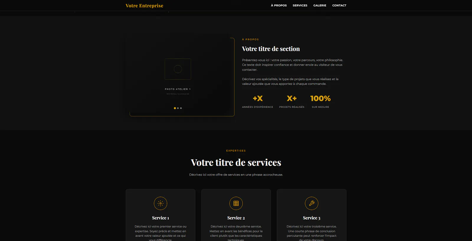 Craftsman Website Template screenshot 2