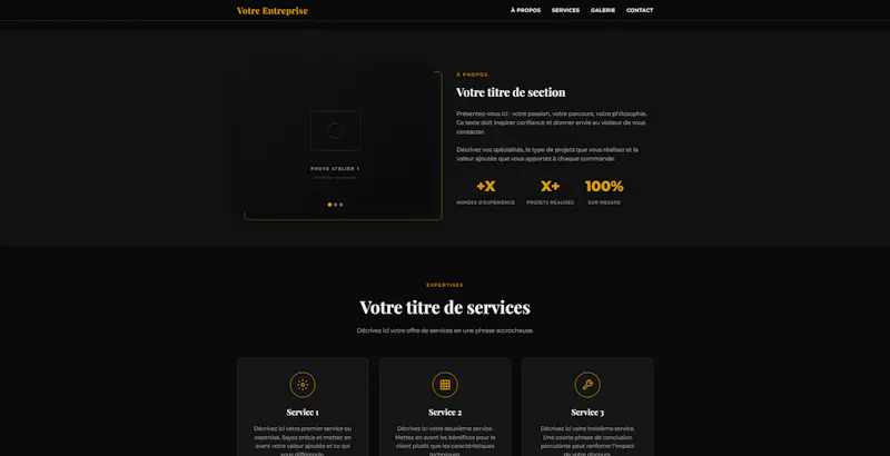 Craftsman Website Template screenshot 2