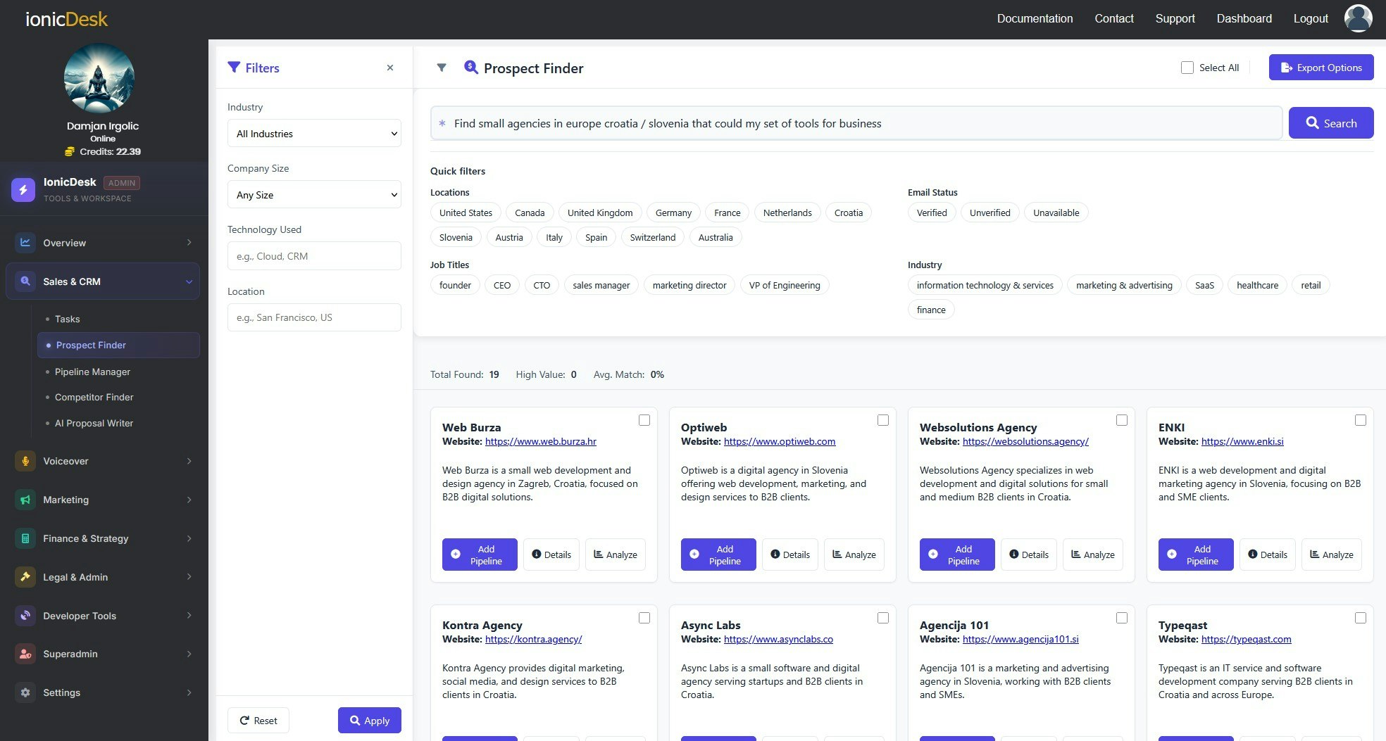 IonicDesk gallery image